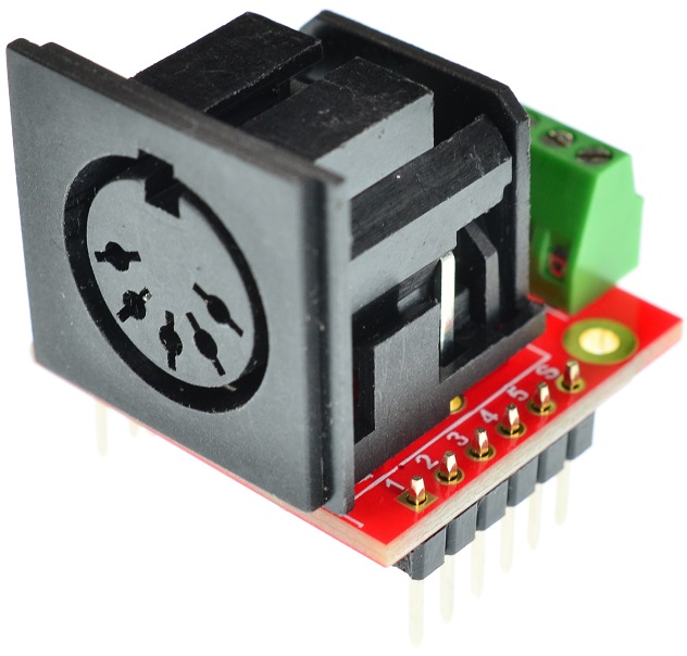 Din 5 MIDI connector Female Breakout Board